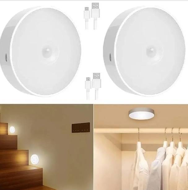 SAASO COOL WHITE MOTION SENSOR LIGHT FOR HOME WITH USB CHARGING SELF ADHESIVE LED Motion Sensor Light