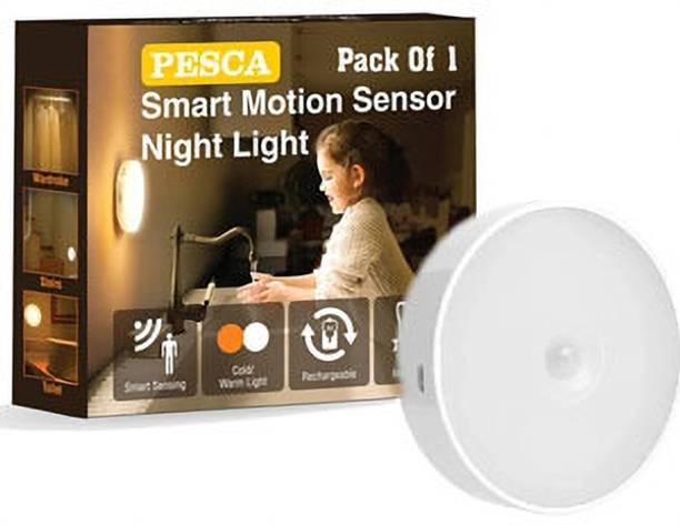 PESCA LED Smart Motion Sensor Light 108 USB Rechargeable Stick-Anywhere Night light Smart Sensor Light
