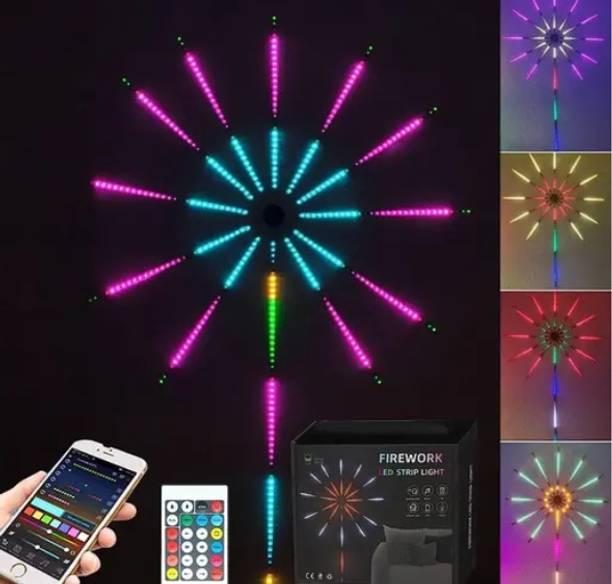 wtc Smart Firework LED Light for Decoration,Voice Activated with Remote Control Light Strip