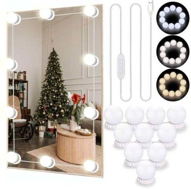 CLARZA LED Vanity Mirror Lights with 10 Dimmable Bulbs | 3 Color Modes Kit
