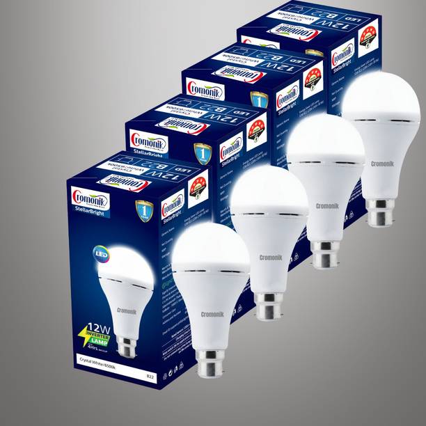 Cromonik Pack of 4-Wall Mount Emergency Bulb Smart Bulb
