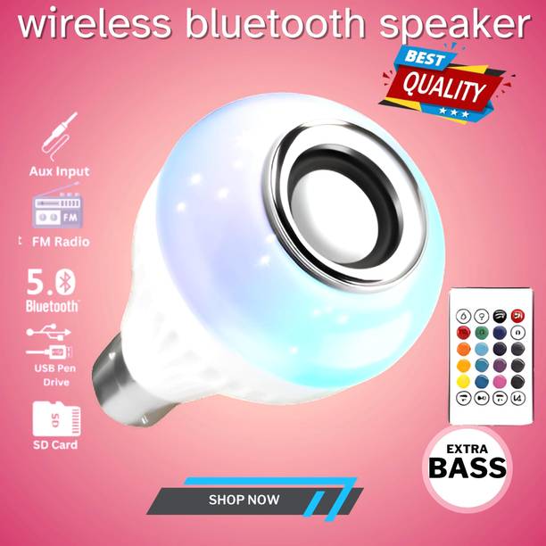 Clairbell Bluetooth Music Bulb Speaker With Remote Control Change Disco light for HomeW325 Smart Bulb