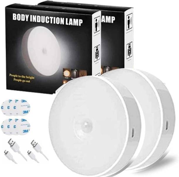 SAASO YELLOW COLOUR BODY INDUCTION SENSOR LIGHT FOR HOME WARDROBE USB RECHARGABLE LED Motion Sensor Light