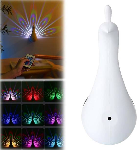 Calldrishe Peacock Night Lights Remote Control Decoration Lamp Wall Light Smart Sensor Light