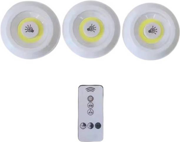DIOXIT 3PCS Under Cabinet Light Wireless LED Night Lamp Battery Power Remote Control Ceiling Lamp