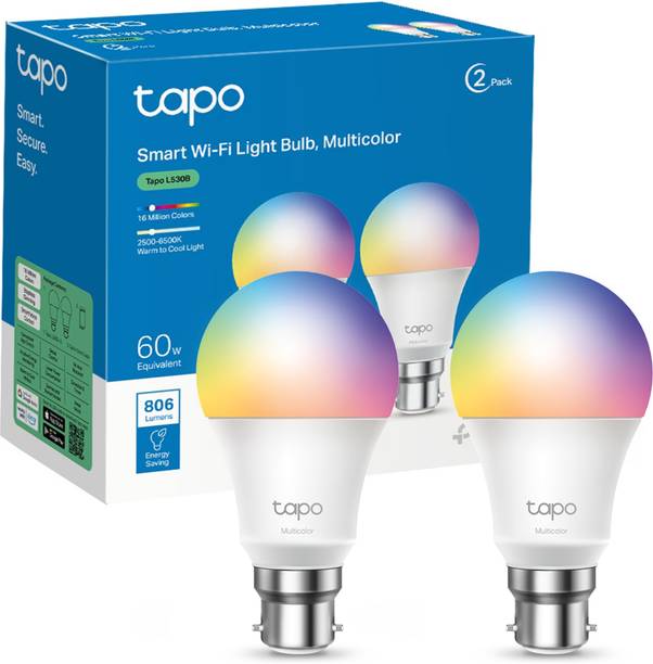 TP-Link Tapo L530B Pack of 2 Multicolor Wi-Fi Smart Bulb Alexa & Google Home Compatible Smart Bulb