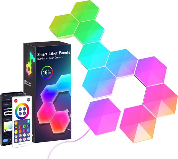 EGLOO RGB Hexagon Smart Panel Light For Home & Gaming room With APP And Voice control