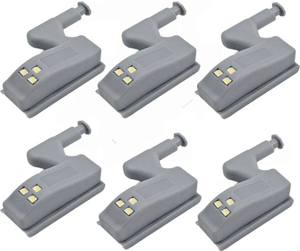 AMG Music Pack of 6 Cabinet Led Hinge Light Smart Sensor Light for Cupboard Wardrobe Smart Bulb