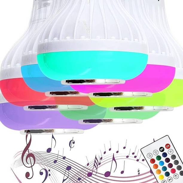 Khodalraj Enterprise LED Music Bulb Speaker Color changing Bulb/Disco Bulb /White with Remote Control Smart Bulb
