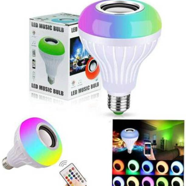 Radha Smart LED Colourful Music Light Bulb with Bluetooth Remote Controller Smart Bulb