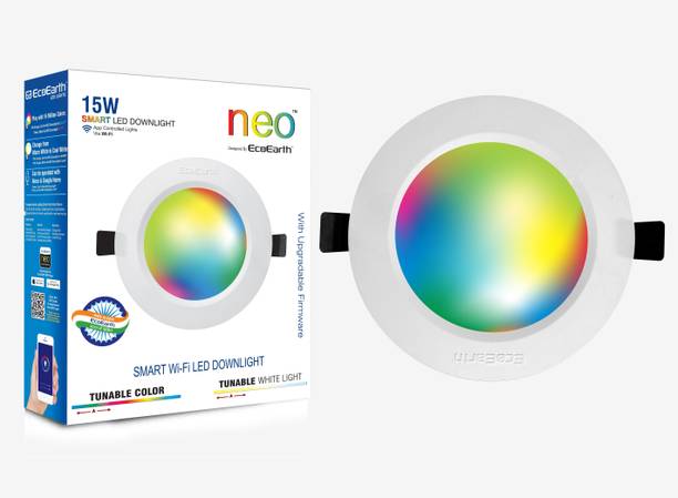 ECOEARTH Neo WiFi Smart Led Downlight |5W| Warm to Cool Feel & 16 Million Colors Ceiling Lamp