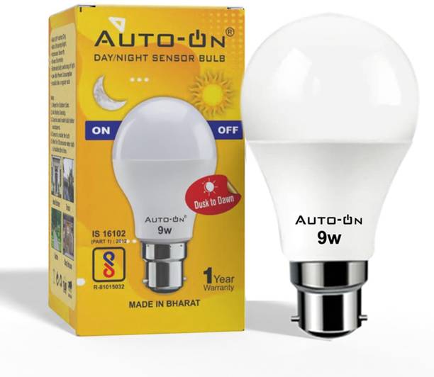 auto-on Day/Night Sensor Bulb 9W (Automatic ON During Night OFF During Day)(Pack of 1) Smart Bulb
