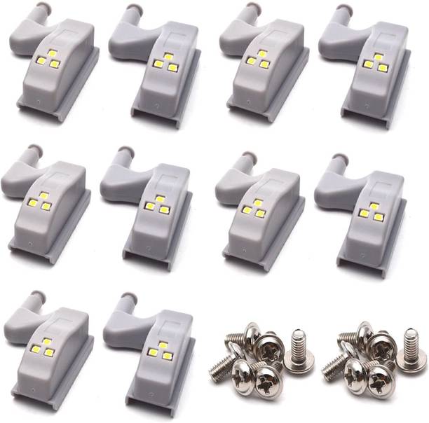 Urban Infotech 10 Pcs Sensor Hinge LED Light with Battery for Modern Kitchen Almirah Cabinet Smart Bulb