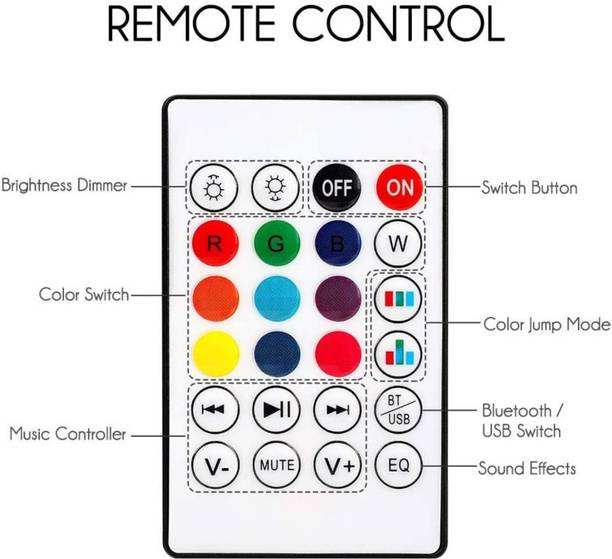 wahh Smart Music Bulb Light 12 Watt LED Bluetooth RGB Smart Bulb
