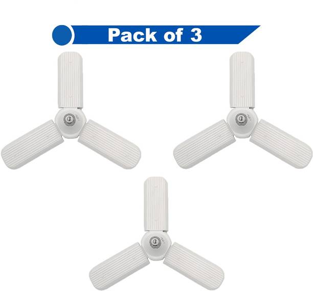 Daily Needs Shop Super Bright Foldable LED Fan Blade Bulb Light with Angle Adjustable (Pack 3) Smart Tube Light