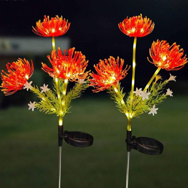 Homehop Solar Automatic LED Waterproof Lamp Red Outdoor Garden Pathway Lights for Home Smart Bulb