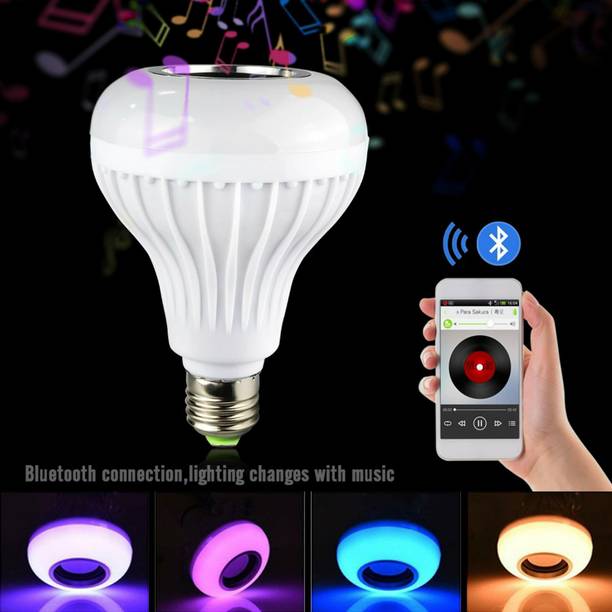 GUGGU ANJ_328_Led Wireless Light Bulb Speaker Base Color Changing With Remote Control Smart Bulb