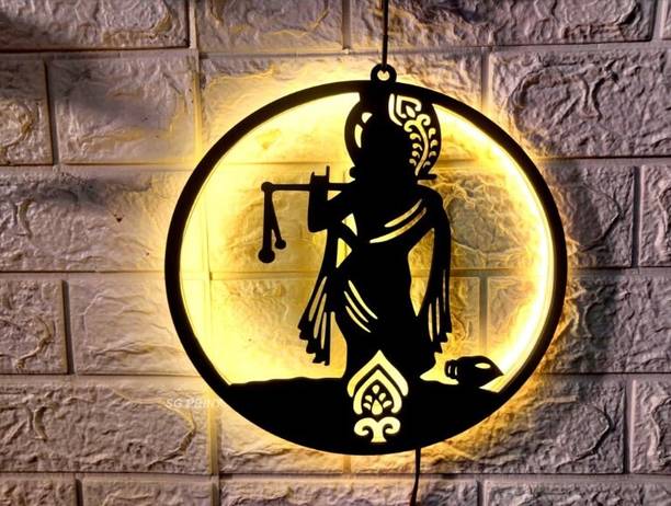 wall mitra MDF Shri Krishna neon sign Smart Bulb