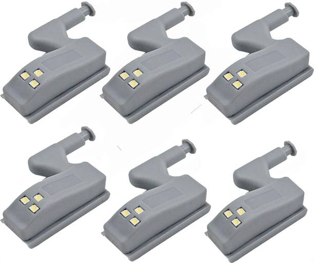 TechBlaze Wardrobe Cabinet Hinge LED Motion Sensor Lights with Batteries (6 Lights) Smart Bulb