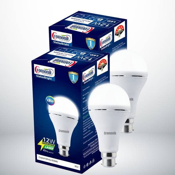 Cromonik Pack of 2-Rechargeable Bulb for Home Smart Bulb