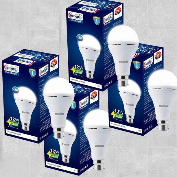 Cromonik Pack of 4-Night Glow Emergency Bulb Smart Bulb