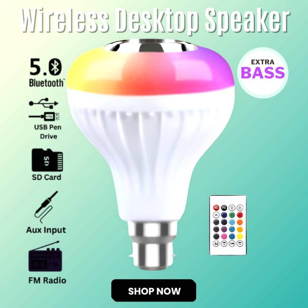 GUGGU Bluetooth Music Bulb Speaker With Remote Control Change Disco light for HomeE408 Smart Bulb