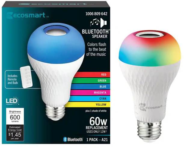 SYARA ANJ_297_Led Wireless Light Bulb Speaker Base Color Changing With Remote Control Smart Bulb