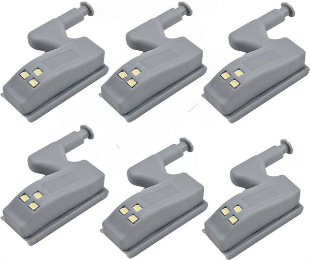 TechBlaze Wardrobe Cabinet Hinge LED Motion Sensor Lights with Batteries (6 Lights) Smart Bulb