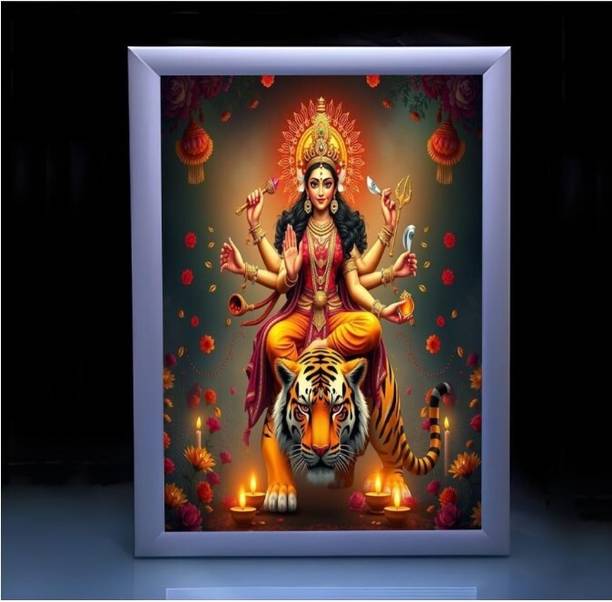 LSI Maa Durga LED Photo Frame for Pooja Smart Bulb