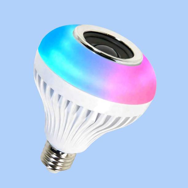 Bxeno Colourful LED Light Lamp Built-in Audio Speaker Music Player With Remote Control Smart Bulb