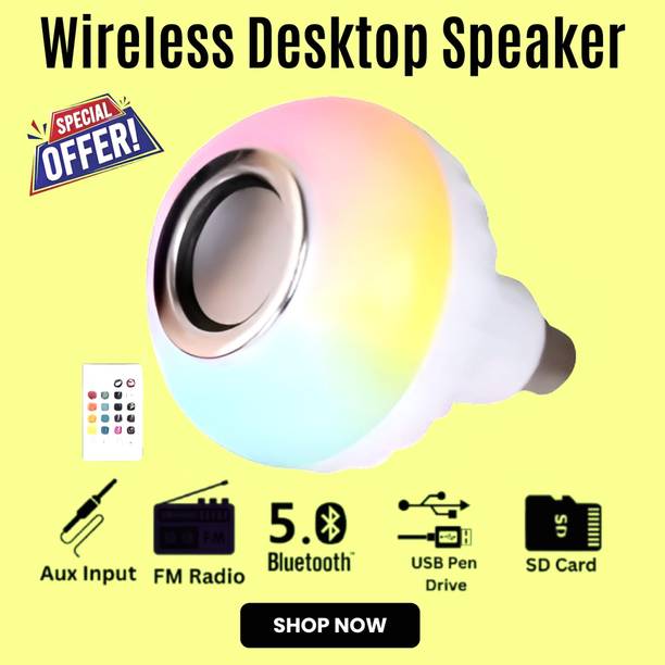 Clairbell Bluetooth Music Bulb Speaker With Remote Control Change Disco light for HomeW467 Smart Bulb