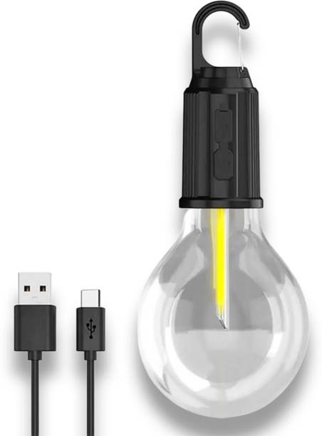 navdevi enterprise Rechargeable Camping Hanging Bulb light Tent Lamp for Camping Hiking 3 Modes 5W Smart Bulb