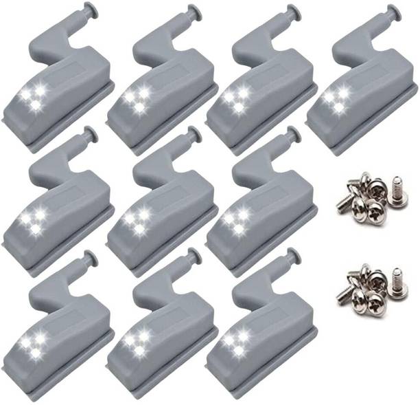 Urban Infotech 10 Pcs Sensor Hinge LED Light with Battery for Modern Kitchen Almirah Cabinet Smart Bulb