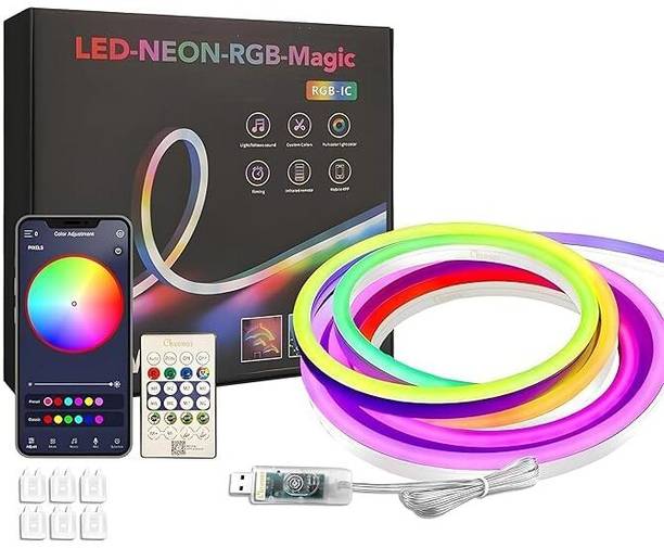 Volt Vision 200 LEDs 5 m Multicolor Color Changing, Flickering, Steady Strip Rice Lights