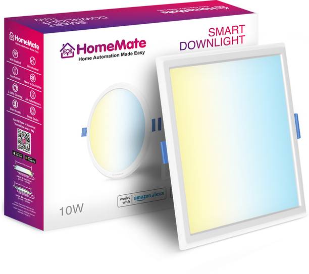HomeMate WiFi+BLE CCT Smart LED Downlight | 15 Watt, Square
