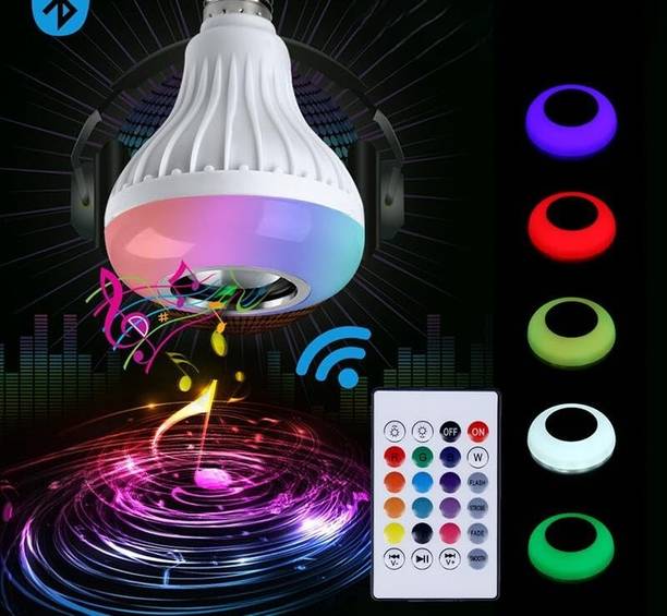 ZOLLYZZ Wireless Smart Bluetooth Music Bulb With Remote And Color Changing Feature-45 Smart Bulb