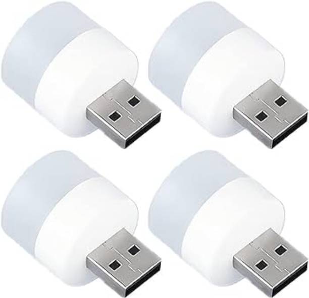 NEW INDIA LIGHTING USB Plug and Play Light USB LED Light 4pcs (Warm White) Smart Bulb