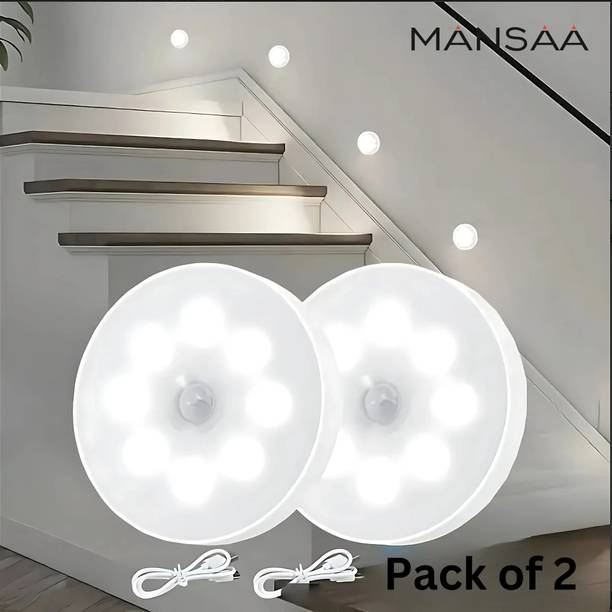 MANSAA Sensor Night Light for Home, Lights for Stairs & Cabinets, 18 Months Warranty, Motion Sensor Light