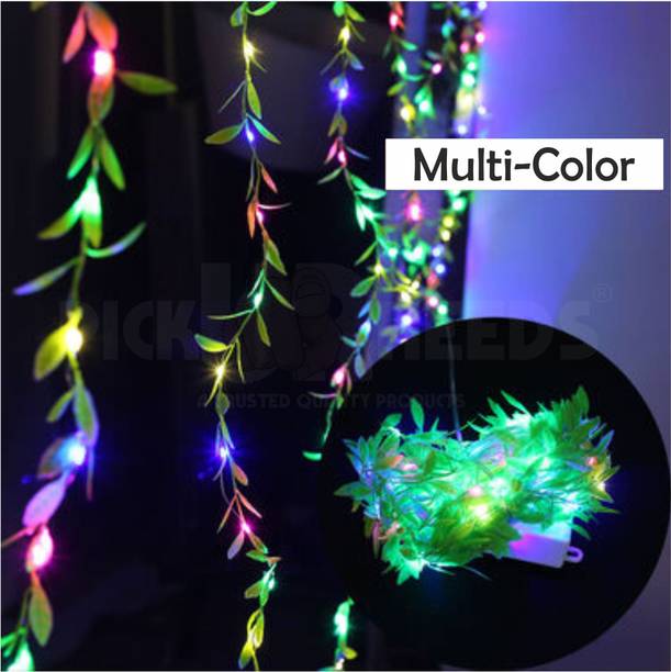Pick Ur Needs 3 Metre 160 Multiple Color LED 8 Flashing Mode Leaf Pattern Curtain String Light Ceiling Lamp