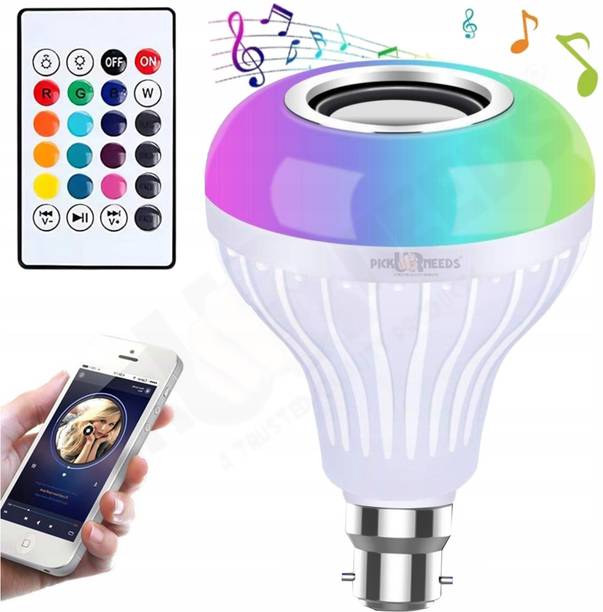 Daily Needs Shop Color Changing Bulb Bluetooth Speaker Built-in Audio Speaker With Remote Control Smart Bulb
