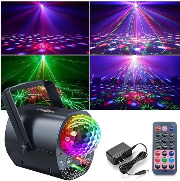 Pick Ur Needs Disco Ball Party Lights DJ Laser Light with Remote – RGB Strobe & LED Projection Motion Sensor Light