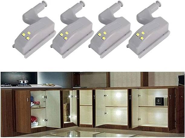 DawnRays Pack of 4 Cabinet Led Hinge Light Smart Sensor Light for Cupboard Wardrobe Smart Bulb