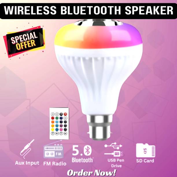 GUGGU Bluetooth Music Bulb Speaker With Remote Control Change Disco light for HomeE16 Smart Bulb