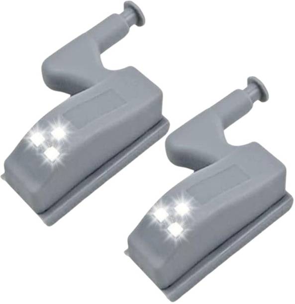 Urban Infotech 2 Pcs Universal Hinge LED Light with Battery for Cupboard Kitchen Wardrobe Smart Bulb