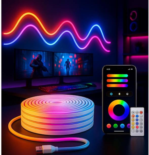 Refulgix 500 LEDs 5 m Multicolor Color Changing, Flickering, Steady Strip Rice Lights