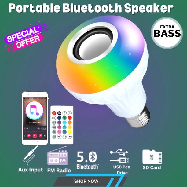 Clairbell Bluetooth Music Bulb Speaker With Remote Control Change Disco light for HomeW220 Smart Bulb