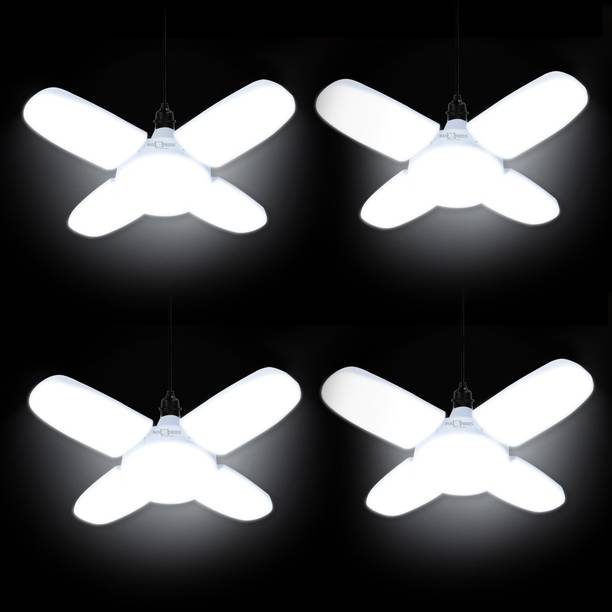 Make Ur Wish Led Foldable Light Fan Blade Bulb Super Bright Angle Adjustable Home Pack of 4 Ceiling Lamp