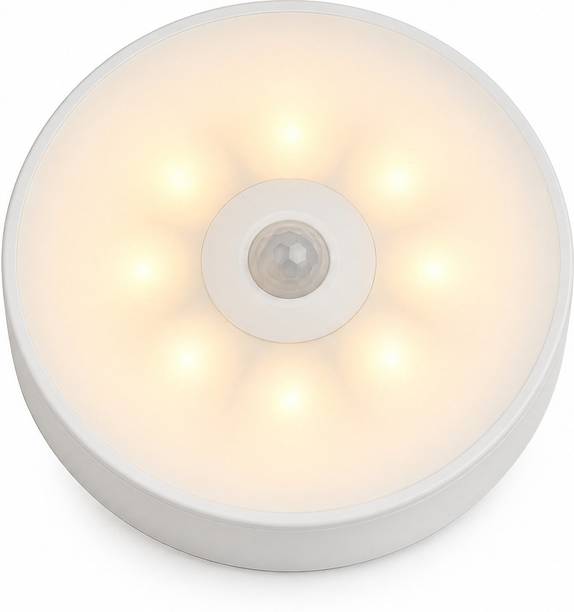 ELNEOR Rechargeable PIR Cabinet Lamp with Warm White LED & USB Charging Motion Sensor Light