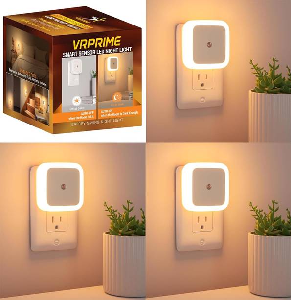 VRPRIME 3pc Night Lamp Sensor Light for Bedroom Bed Side Home | Smart Automatic ONOF Dim Smart Sensor Light