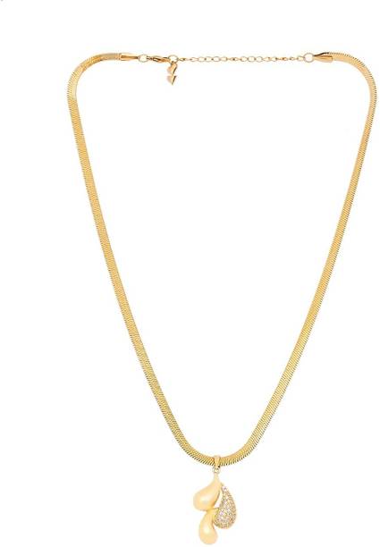 JEWELSCAPE Pendant for Women Necklace Stylish Chain Gold-Plated Jewellery Butterfly Design Smart Pendant